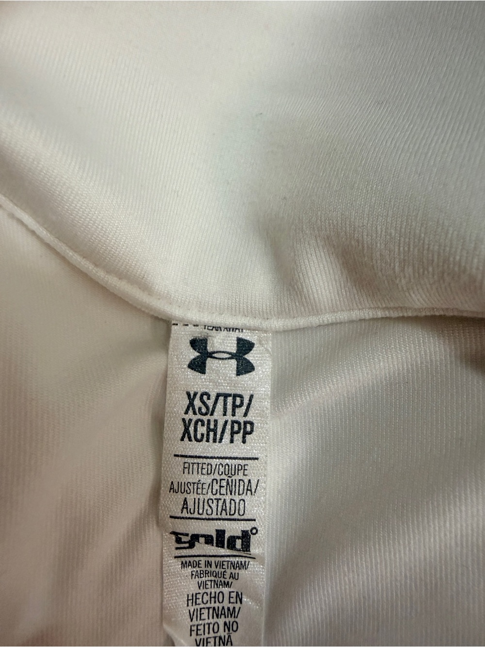 Under Armour Women's White Active Quarter-Zip Long Sleeve Pullover sz XS - Picture 9 of 10